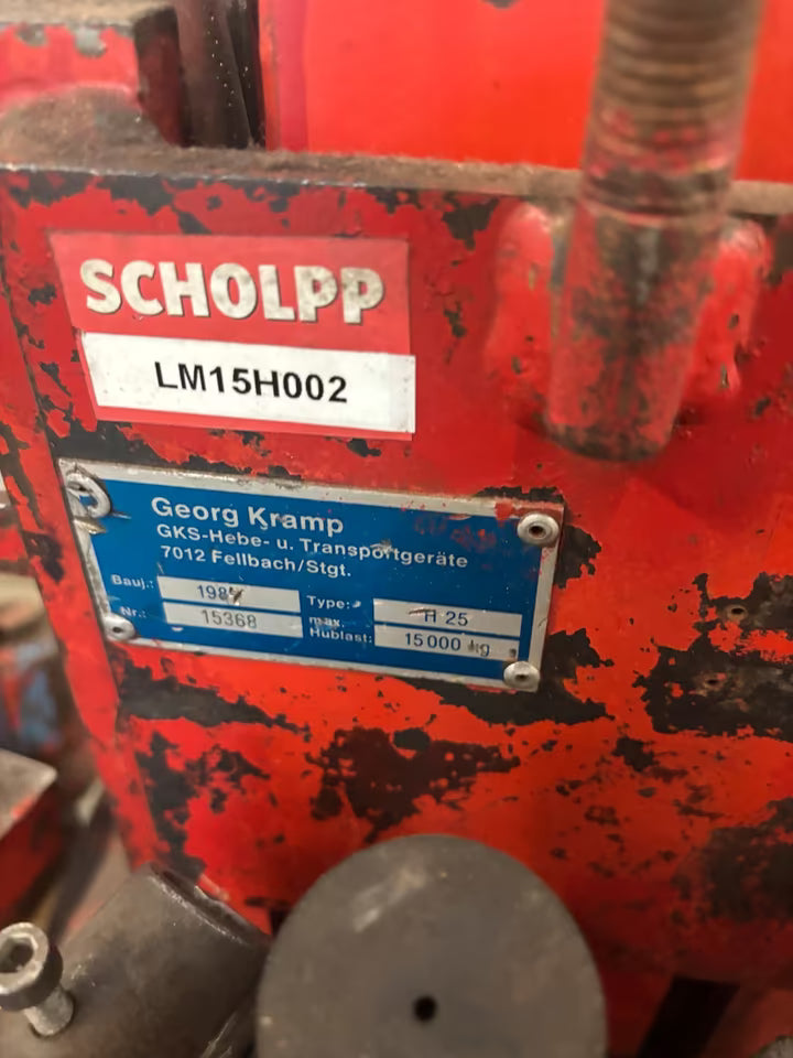 Maschinenheber Kramp H25 15 Tonnen Hydraulikheber