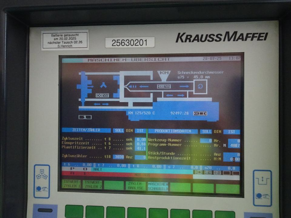 Krauss Maffei KM125 520-C1 Spritzguss Spritzgießmaschine plastic