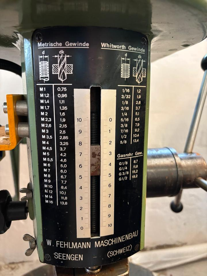Standbohrmaschine Tischbohrmaschine Fehlmann ähnlich Alzmetall
