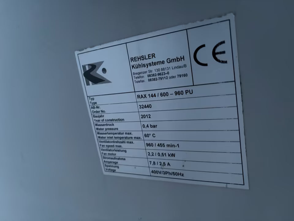 Rehsler RAX 144/600-960 Kühlturm Gegenstromkühlturm