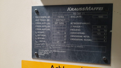 Krauss Maffei KM110-340 C1 Spritzgiessmaschine Spritzguss