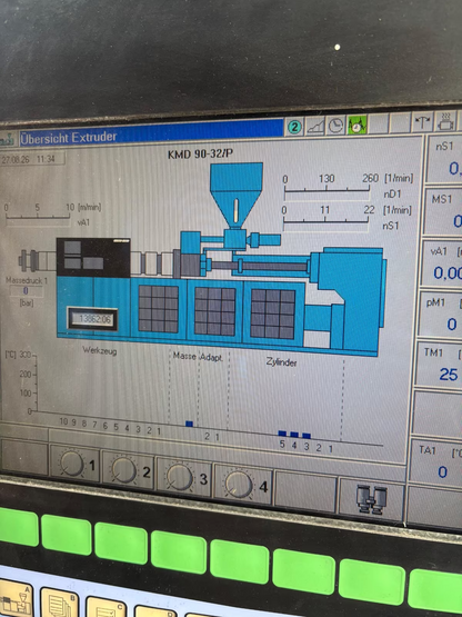 Krauss Maffei KMD90-32 P Extruder Kunststoff Doppelschnecke