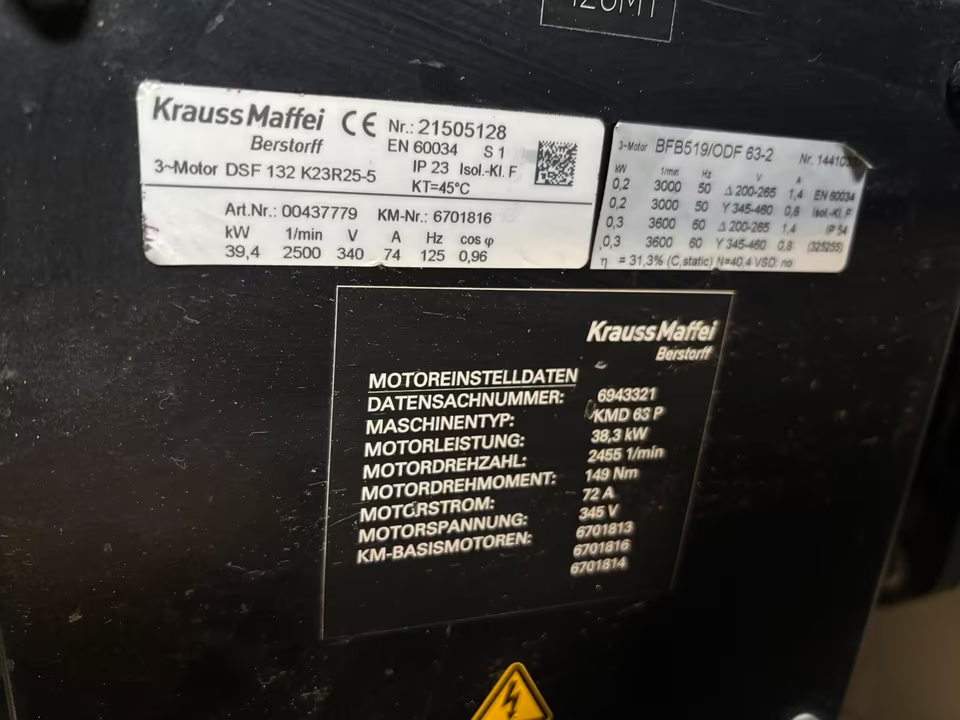 Krauss Maffei KMD63 K Extruder Kunststoff C5 Doppelschnecke