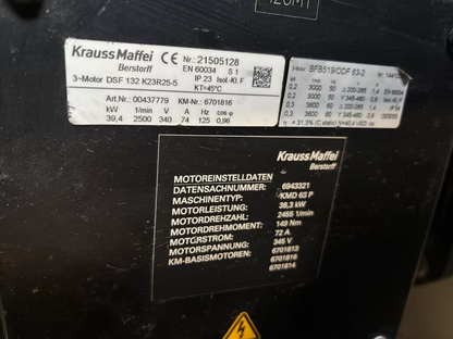Krauss Maffei KMD63 K Extruder Kunststoff C5 Doppelschnecke