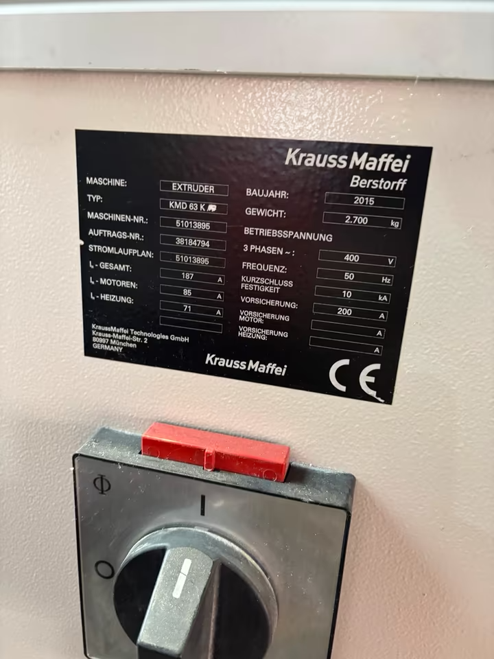 Krauss Maffei KMD63 K Extruder Kunststoff C5 Doppelschnecke