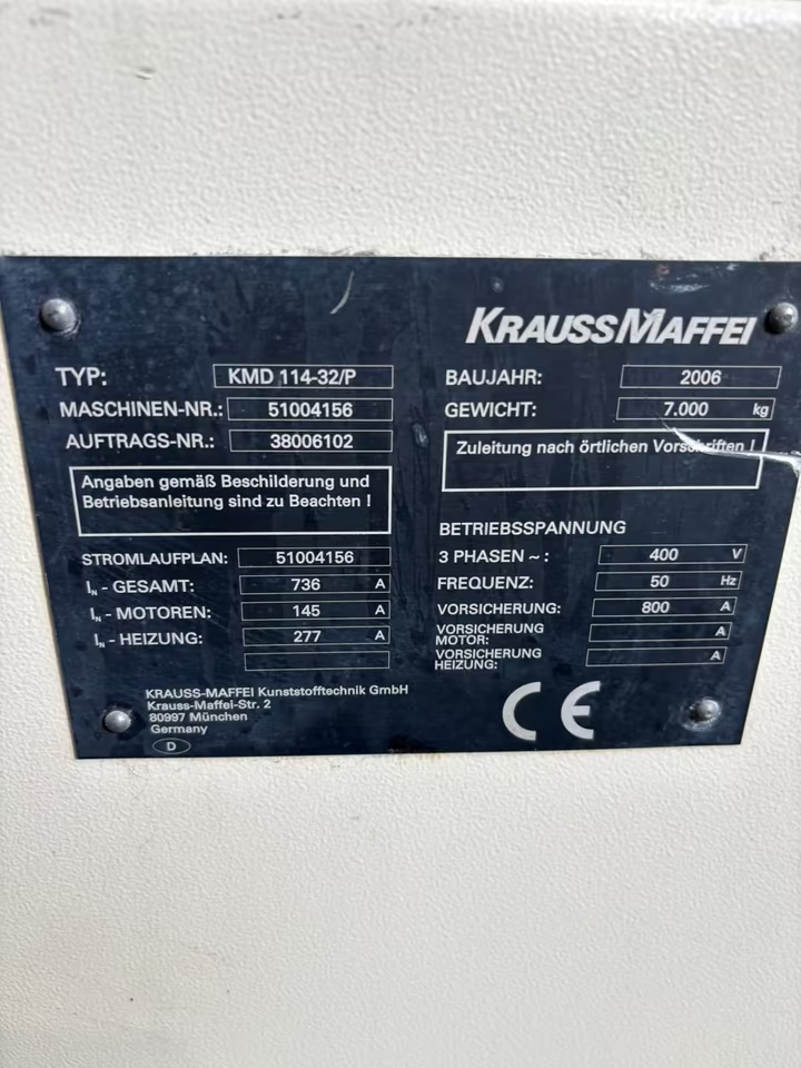 Krauss Maffei KMD 114-32 Extruder Doppelschneckenextruder