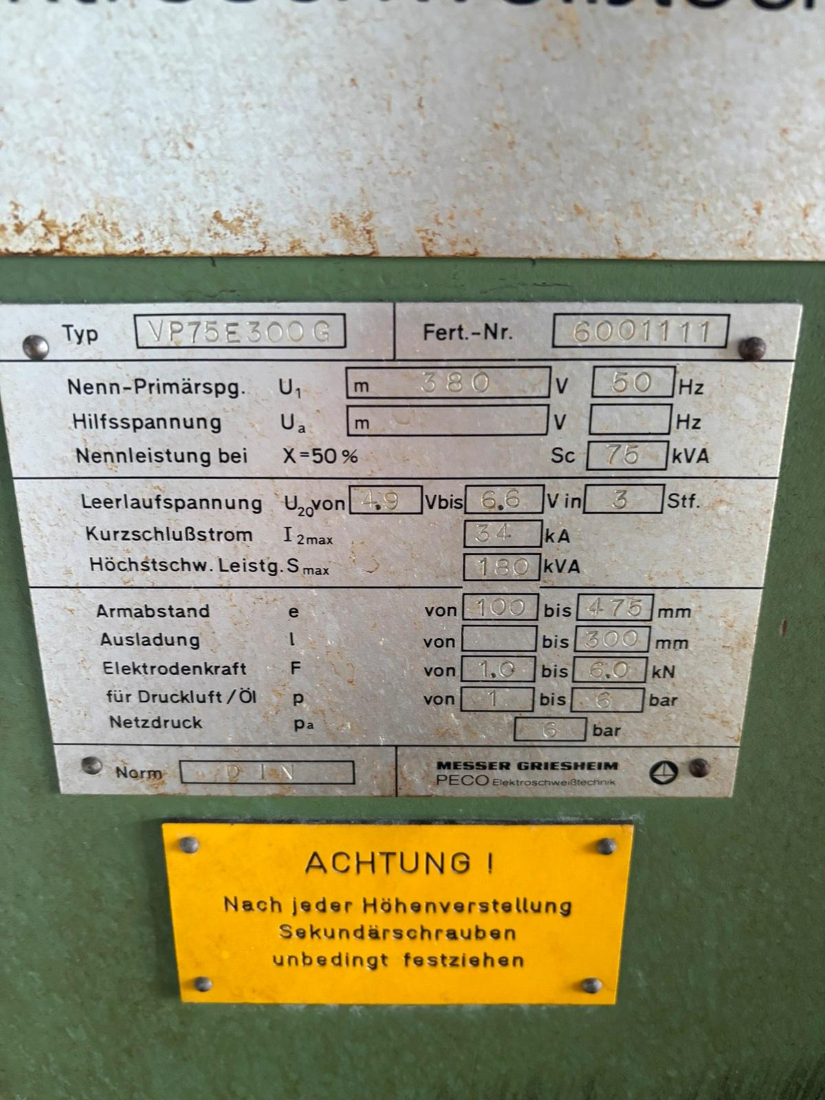 Messer Griesheim Peco VP75E300 G Punktschweißmaschine Schweißen