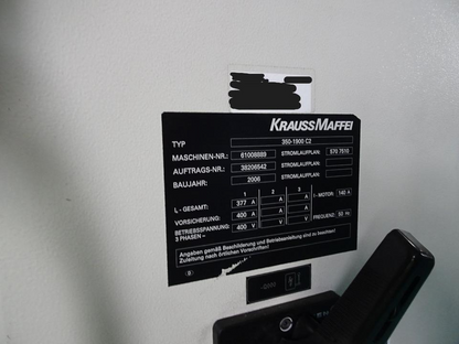 Krauss Maffei KM350 1900-C2 Spritzgießmaschine Injection Molding