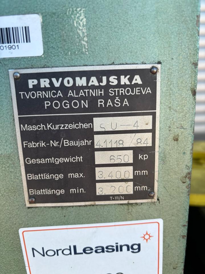 PRVOMAJSKA SU-4 Bandsäge Metall Vertikalbandsäge Werkstatt